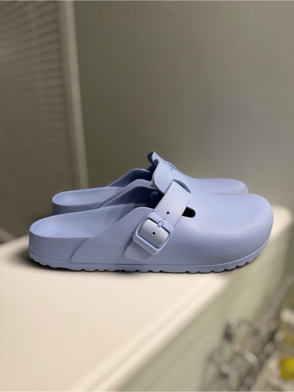 Birkenstock Boston EVA Clogs Women’s 10 EU 41 Light Blue Waterproof Slip On